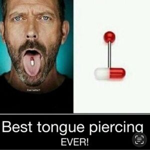 4Pcs Set - 14g -Set B - Pill  Design Tongue Ring NWT